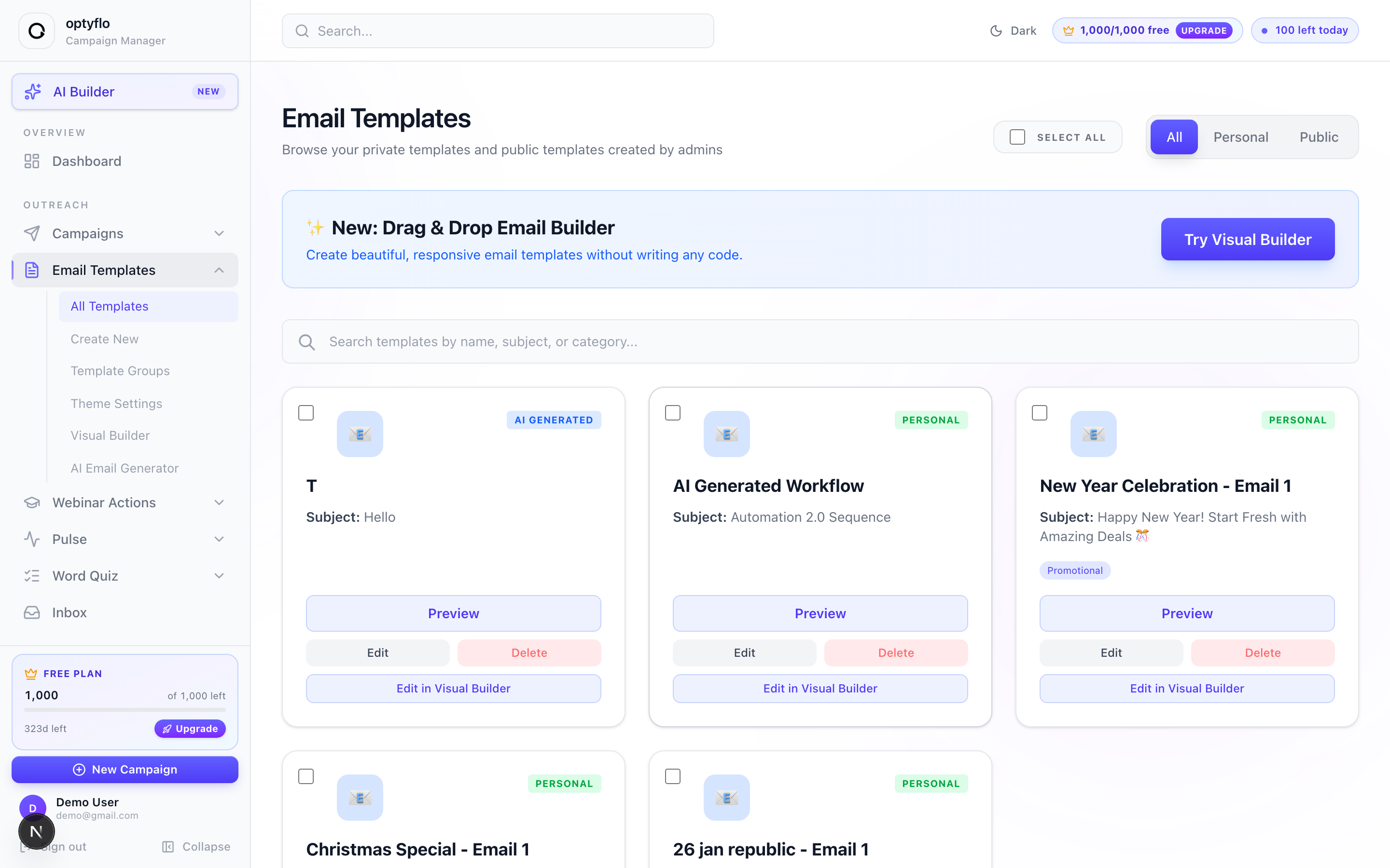 The email templates library
